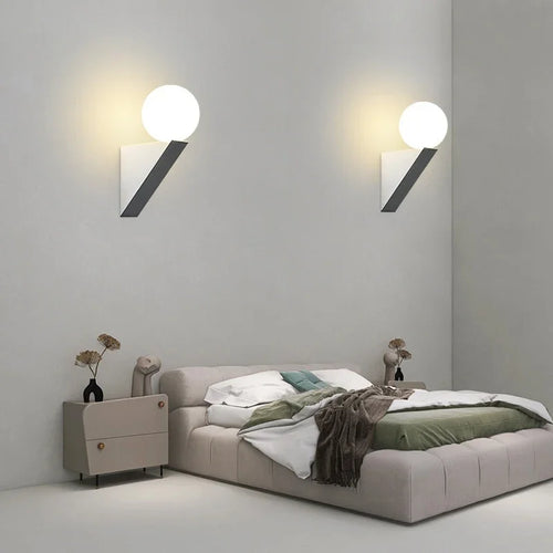 LuminoTone - Modern Duo-Tone Wall Lamp with Milk Glass