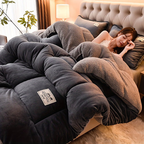 Double-Sided Sherpa Fleece Blanket – Thick, Warm & Soft for All Seasons – Perfect for Sofa, Bed, Office & Travel