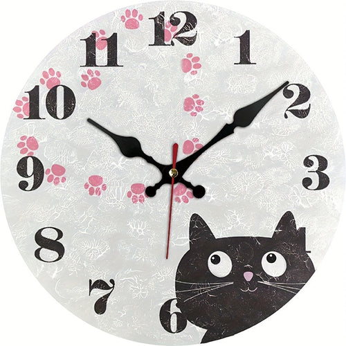 PurrTime – Cute Silent Cat Wall Clock for Room Décor