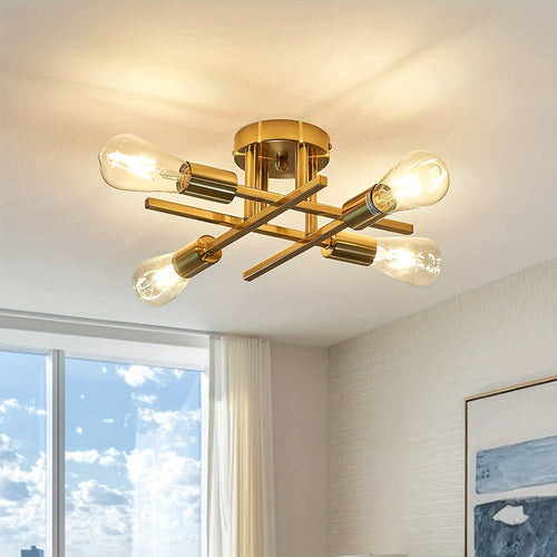 SatelliteLight - Black Iron Modern Ceiling Light with Industrial Style