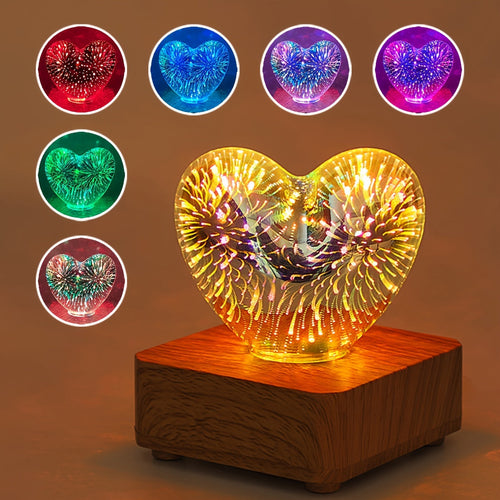 FireworkLight - 3D LED Love Heart Firework Night Light