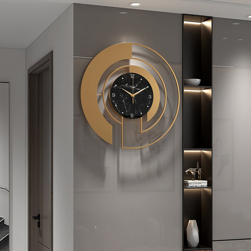 GeoGold – Modern Gold Wall Clock with Stylish Geometric Design