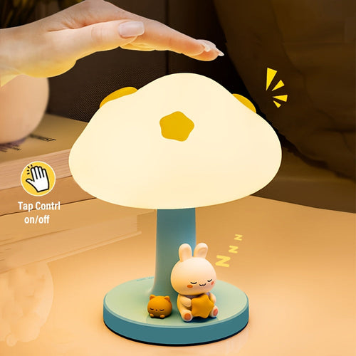 CozyCloud - USB Rechargeable Silicone Table Lamp with Dimmable LED Lighting