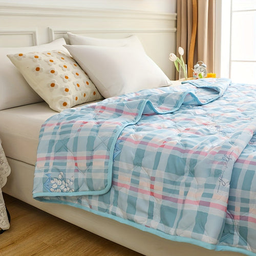 Soft & Lightweight Summer Blanket – Breathable & Skin-Friendly Plaid for Sofa, Air Conditioning & Multi-Purpose Use