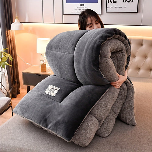 Double-Sided Sherpa Fleece Blanket – Thick, Warm & Soft for All Seasons – Perfect for Sofa, Bed, Office & Travel