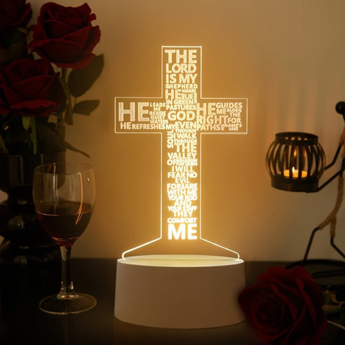 CrossLight - 3D LED Night Light Acrylic USB-Powered