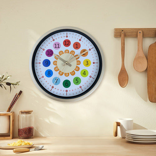 8-Inch Plastic Wall Clock – Sunflower Design, Silent