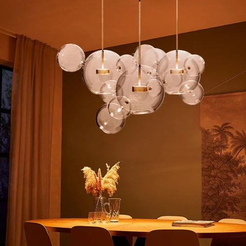SphereGlow - Modern Glass Pendant Light for Living and Dining Room