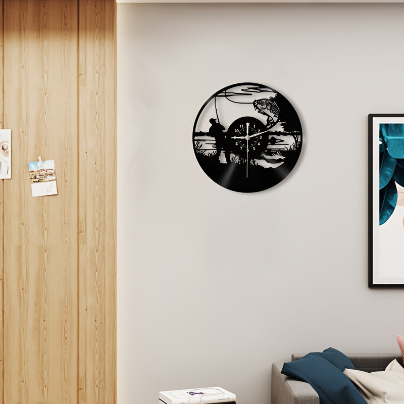 VinylCatch – Vintage Fishing Wall Clock