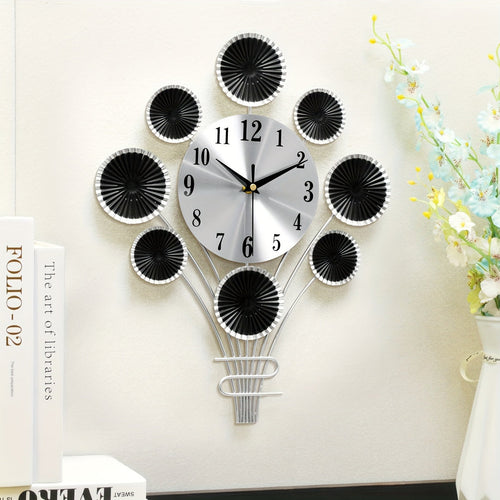 Modern Metal Silent Wall Clock – Balloon Shape, Decorative for Living Room & Bedroom