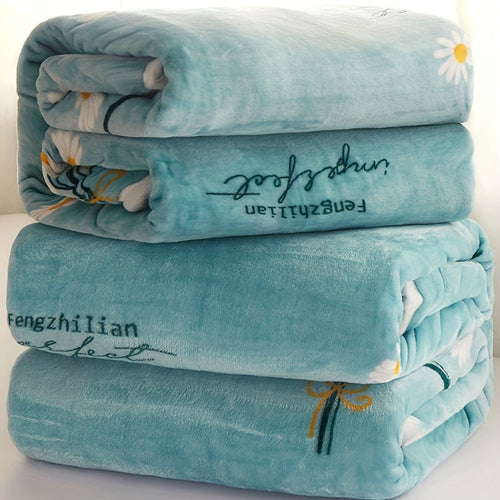 Flannel Plush Blanket – Four-Season Warm Blanket for Bedroom or Dormitory – Single or Double