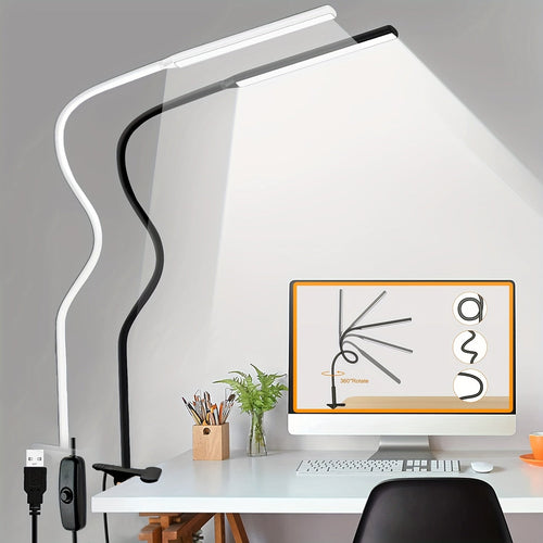 FlexiGlow - LED Desk Lamp with Gooseneck and Clamp