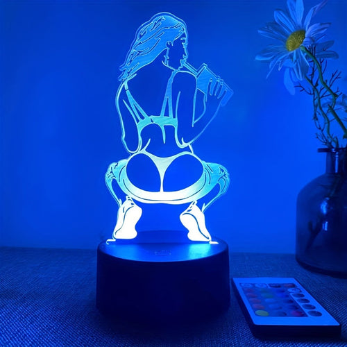 DecoLamp - 3D Artistic Table Lamp with Remote Control, USB Powered, 16 Color Options