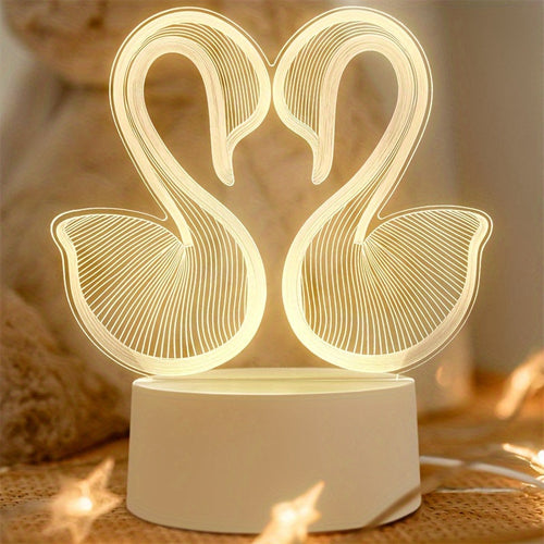 SwanLight - 3D LED Table Lamp with Acrylic Frame
