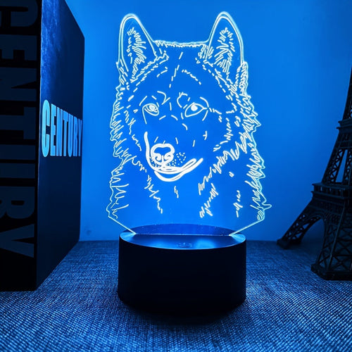 WolfLight - 3D Night Light with Touch Control and Black Base