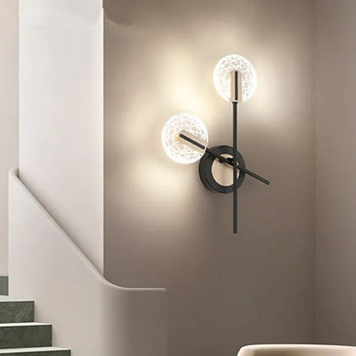 Valentina Modern LED Wall Light - Indoor, Black/White, Bedroom/Living Room