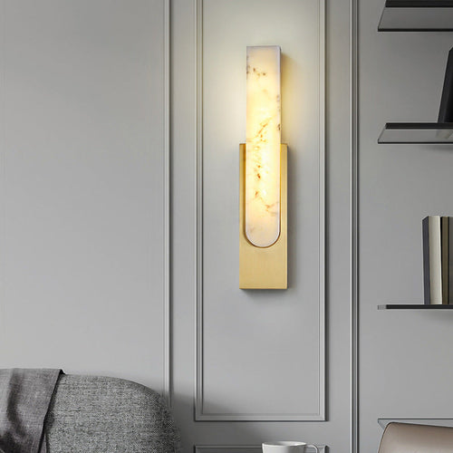 MarbleLuxe – Modern Marble LED Wall Lamp