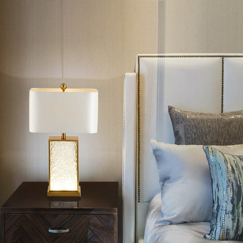 LumiStone – Modern LED Bedroom Lamp with Dimmable Lighting