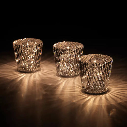 CrystalGlow - Wireless Crystal Table Lamp with LED Lighting