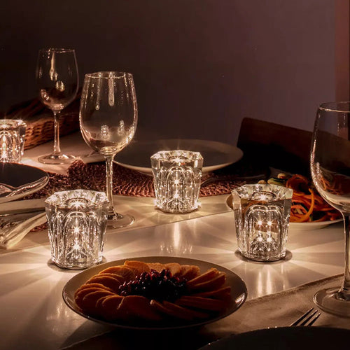 CrystalGlow - Wireless Crystal Table Lamp with LED Lighting