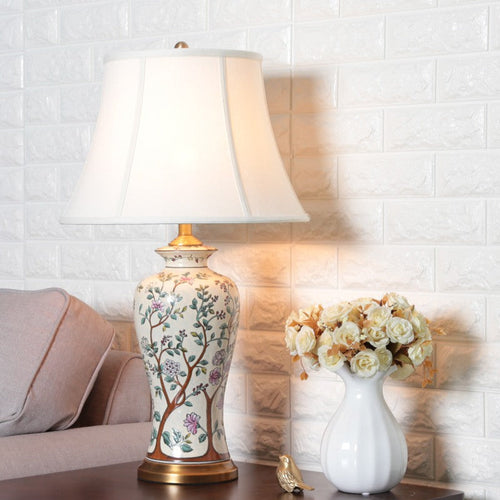 LumiCeram – Classic Ceramic Table Lamp for Atmospheric Lighting in Living Room & Bedroom