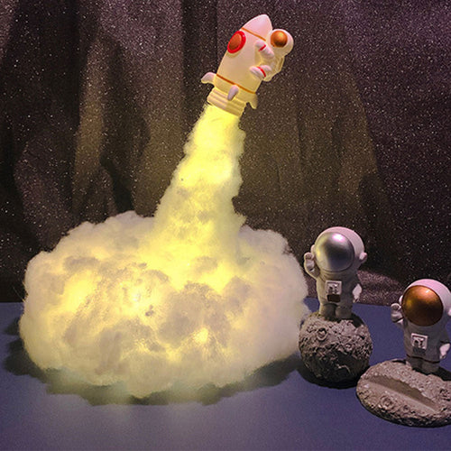 RocketGlow – Small LED Rocket Table Lamp for Children's Room & Decoration