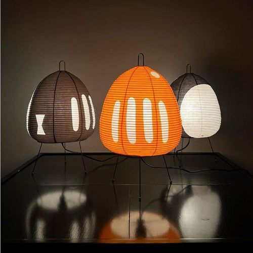 LumiZen – Japanese Paper Table Lamp in Retro Style, Traditional Lighting for Bedroom and Living Room