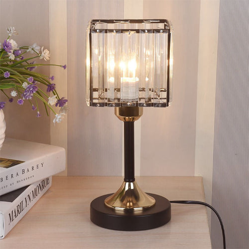 LumiGlow - Crystal Table Lamp with Dimmable LED Light