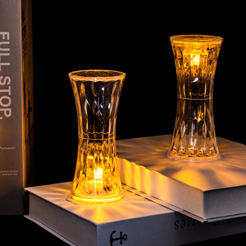 CrystalLuxe – Crystal Table Lamp with Diamond Cut and LED Lighting