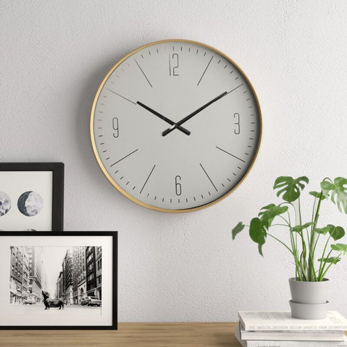 Golden Simplicity Wall Clock II
