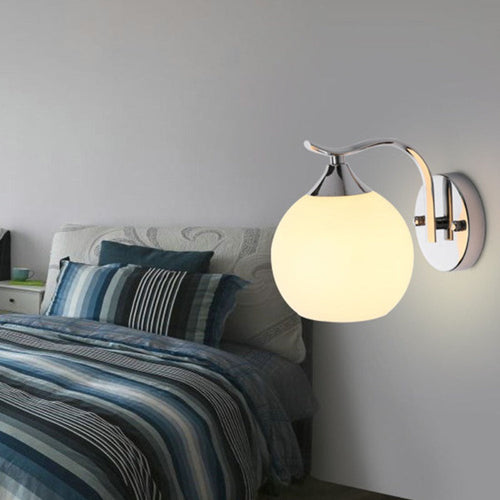 SphereGlow - Modern Round Wall Lamp with Glass Globe