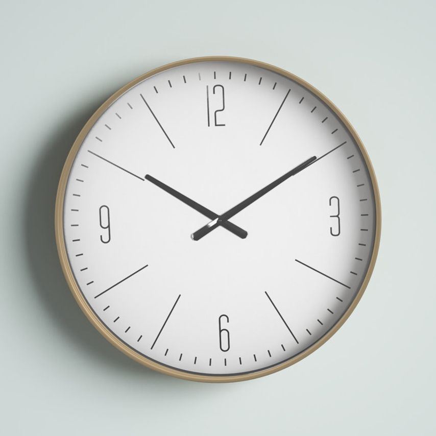 Golden Simplicity Wall Clock II