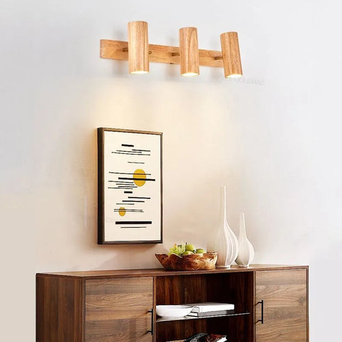 NordicWood - Modern Walnut Wood Wall Lamp Scandinavian LED Lighting