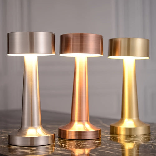 LuxeGlow - Wireless 3-Color Table Lamp with Touch Dimming