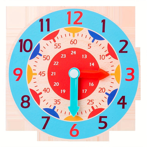 Wooden Educational Clock – Teaching Clock for Children to Learn to Tell the Time