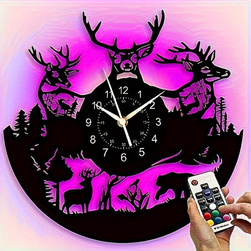 DeerGlow – Silent Deer Vinyl Wall Clock