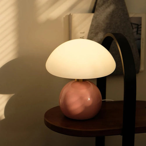 LumiGlass – Modern LED Table Lamp with Glass Shade, Dimmable & Energy-Efficient