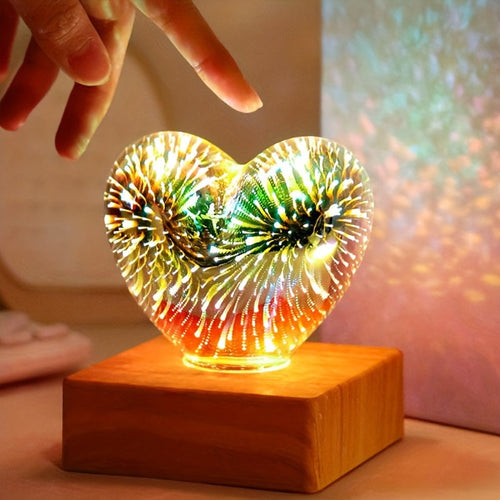 FireworkLight - 3D LED Love Heart Firework Night Light