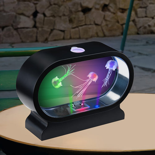 LumiJelly - LED Jellyfish Table Lamp, 3-Color Simulation Aquarium Night Light, Battery-Powered, Decorative Light