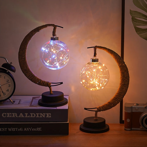 MoonLight - Wrought Iron LED Table Lamp with Decorative Desk Lamp Design