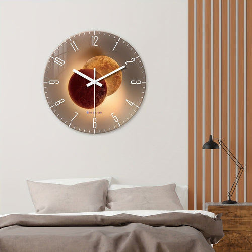 CosmicLight – Silent Round Wall Clock with Planet Design