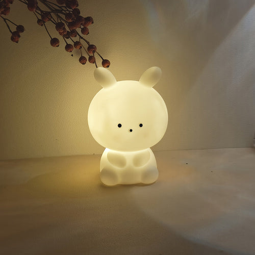 BunnyBright - Big-Head Rabbit LED Table Lamp with Battery Power and Anime Design