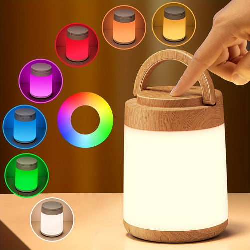 LumiTouch - Dimmable Rechargeable Night Light with Touch and Remote Control, RGB Mood Lighting