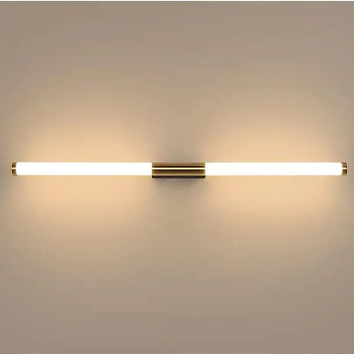 Leigh Simple Modern Linear LED Wall Light White-Gold Bedroom Metal