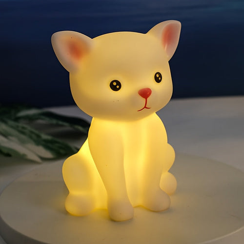 KittyGlow - Cute Kitten Table Lamp with LED Light and Battery Power