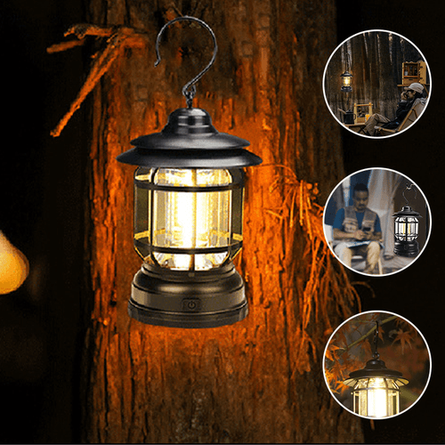 VintageGlow - Portable Retro Camp Lantern