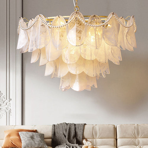 Modern Copper-Colored Pendant Light with Wooden Handle