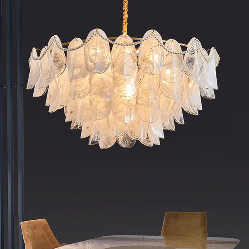 Modern Copper-Colored Pendant Light with Wooden Handle
