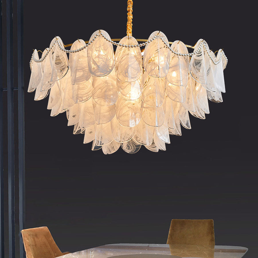 Modern Copper-Colored Pendant Light with Wooden Handle
