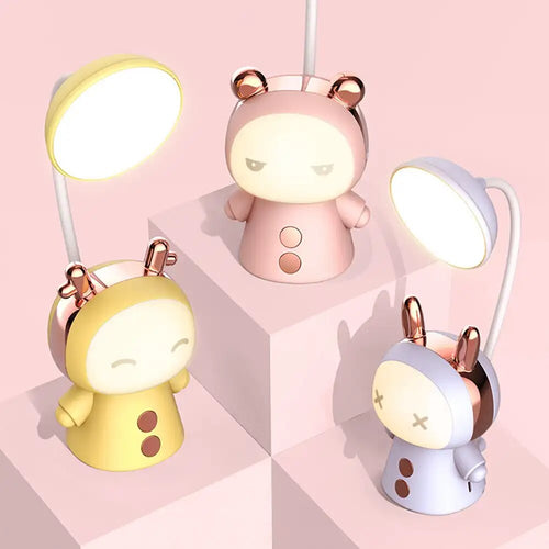 GlowKids - LED Cartoon Table Lamp for Children – Dimmable Night Light with USB Charging, Creative Design